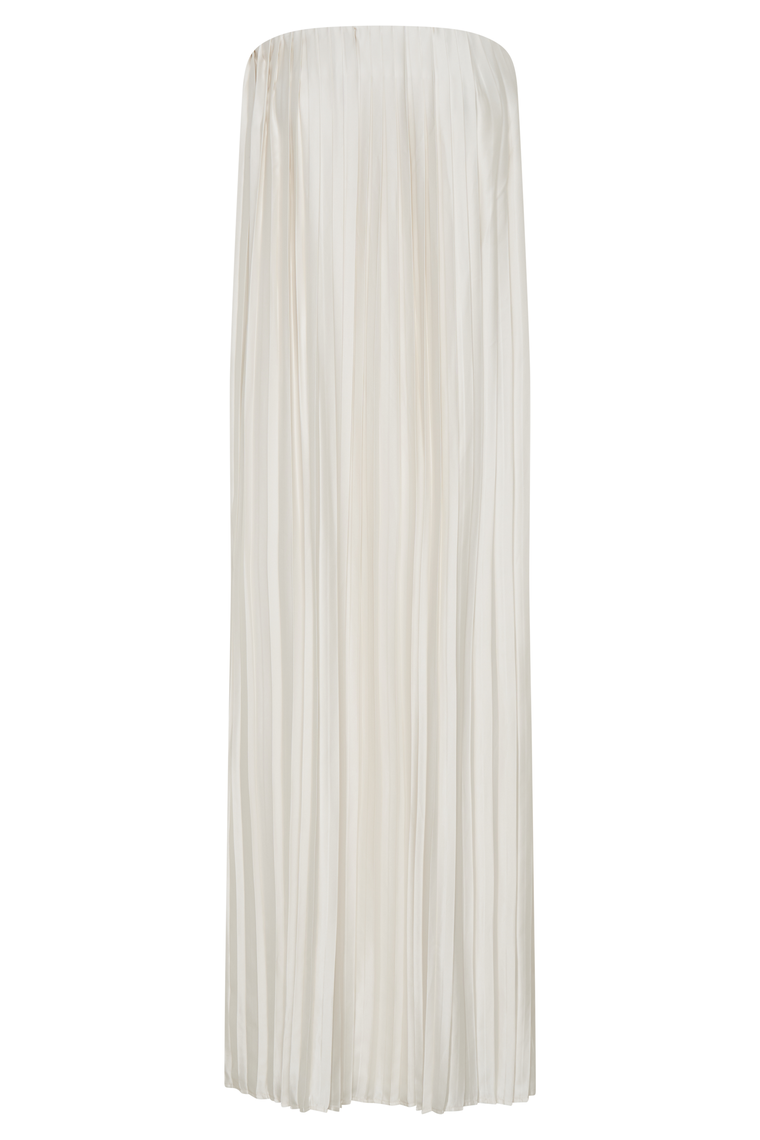 Myrah Plisse Strapless Maxi Dress - Ivory