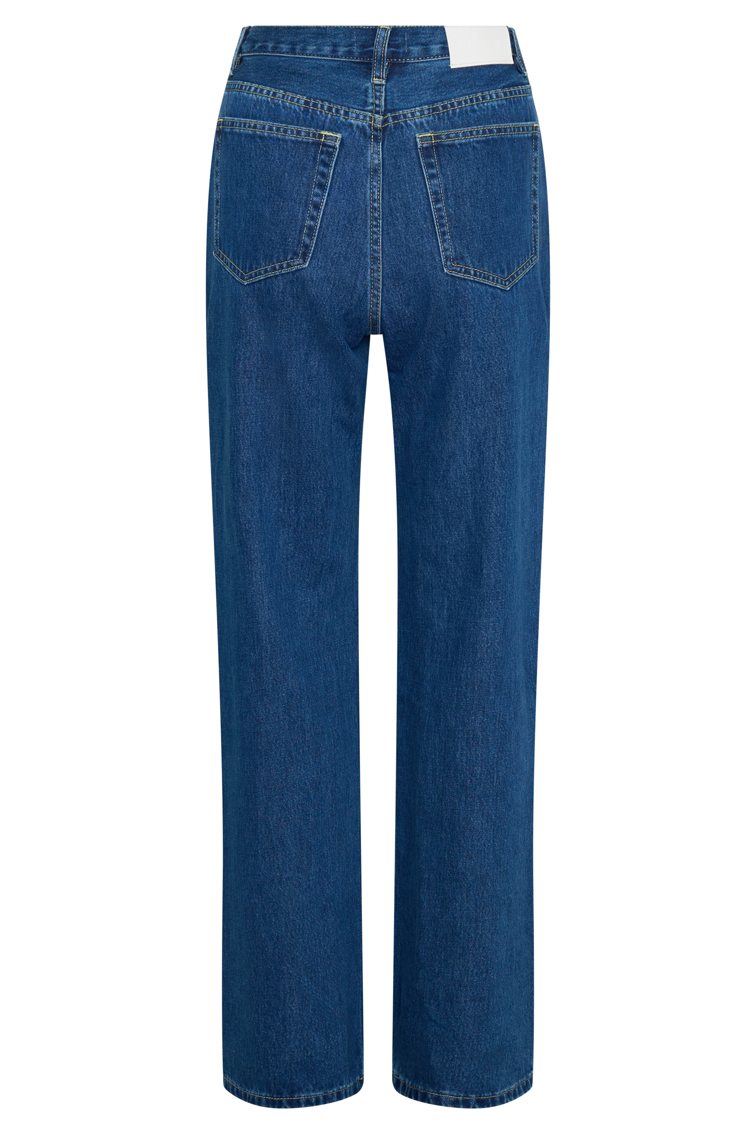 Janine High Waisted Straight Leg Jeans - Dark Blue